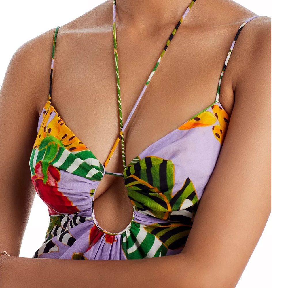 FARM Rio Mixed Striped Bananas Maxi Dress - Picture 7 of 9